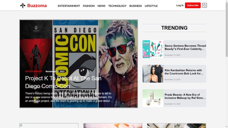 Buzzoma - Latest Trends Blogging Platform