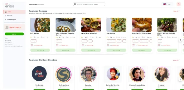 Eniola - Recipe Sharing & Ingredients Platform